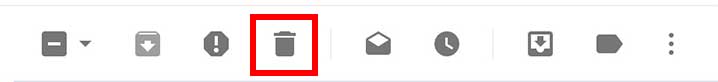 二度と見ない不要なメールは「削除」