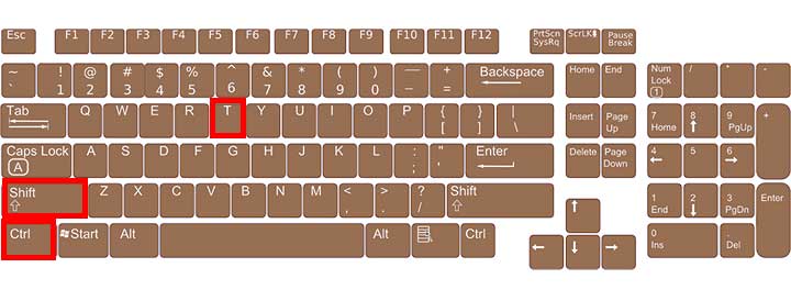 閉じたタブを復活する