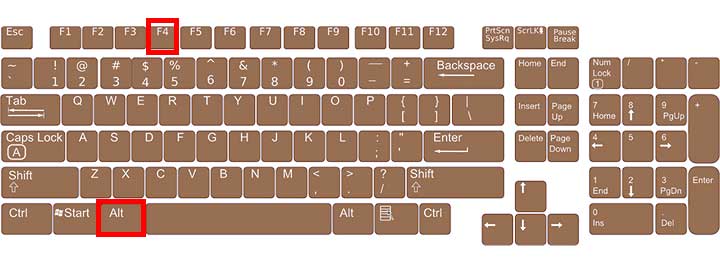 ウィンドウを閉じる