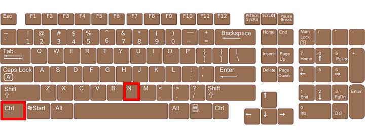 新しいウィンドウを開く