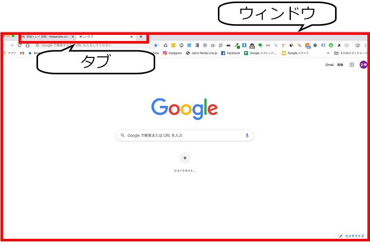 ウィンドウとタブ