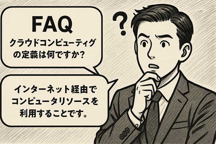 クラウドコンピューティングの定義と仕組み・メリットに関して「よくある質問」