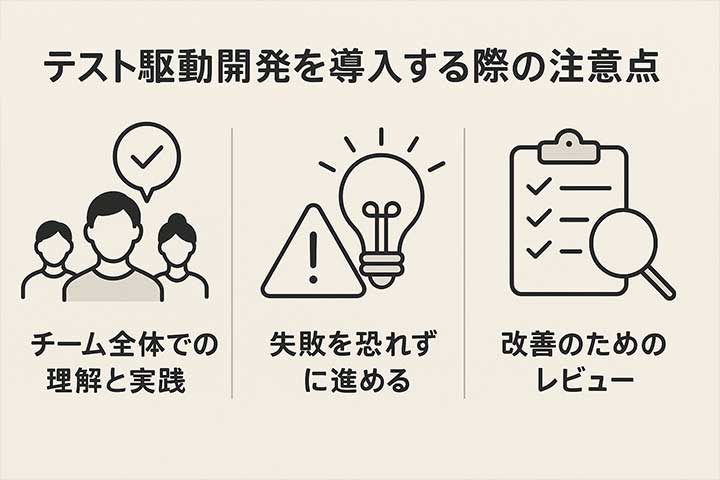 テスト駆動開発を導入する際の注意点