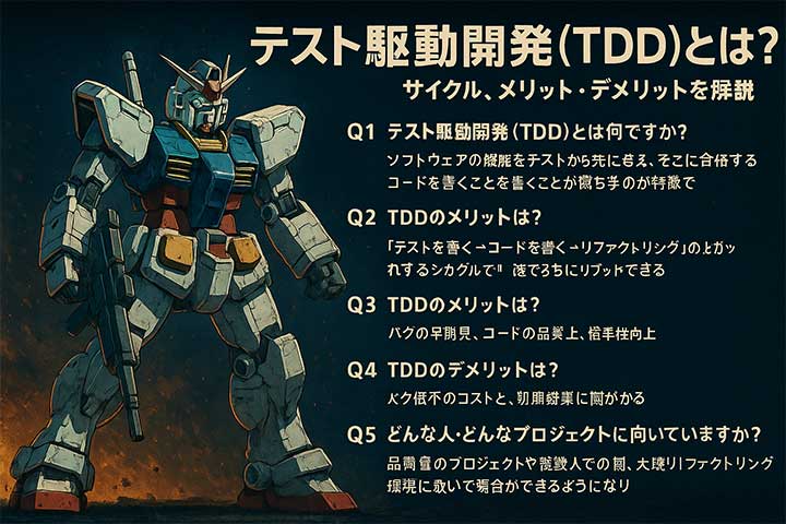 テスト駆動開発(TDD)とは？サイクル、メリット・デメリットに関しての「よくある質問」