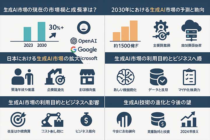 2030年における生成AI市場の予測と動向
