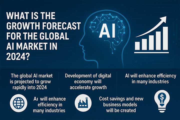 2024年のグローバルAI市場の成長予測はどうなっているか？