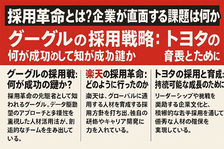 グーグルの採用戦略：何が成功の鍵か？