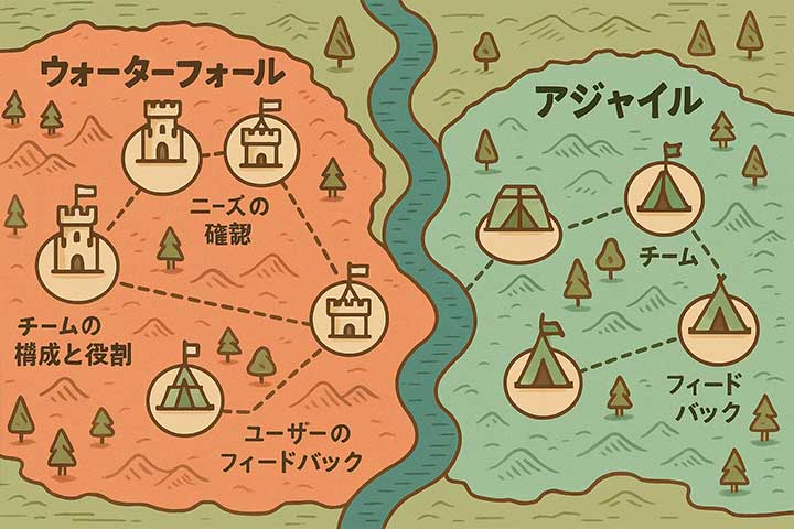 ウォーターフォールとアジャイル開発のメリットは？