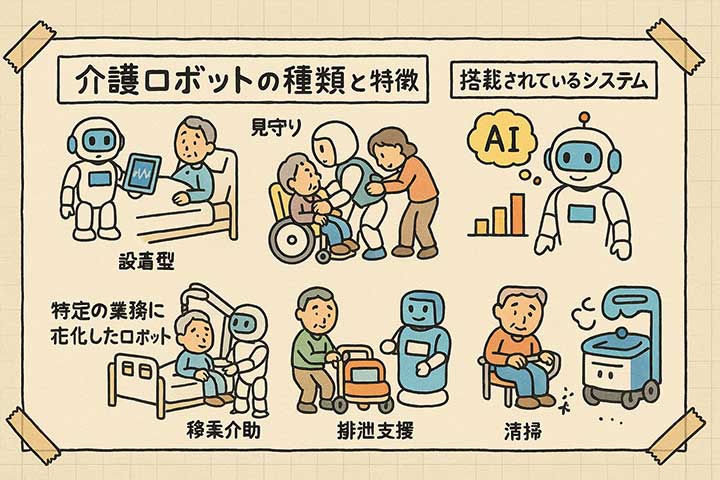 介護ロボットの種類と特徴