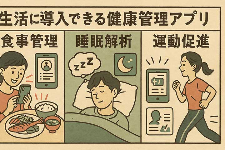 生活に導入できる健康管理アプリ