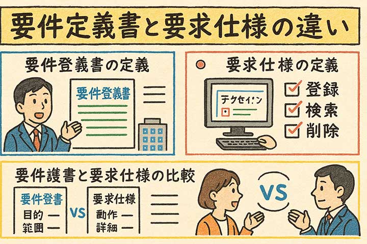 要件定義書と要求仕様の違い