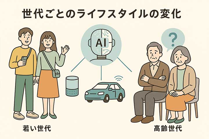 世代ごとのライフスタイルの変化