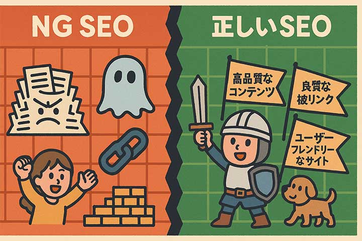 ブラックハットSEO vs ホワイトハットSEOの違い