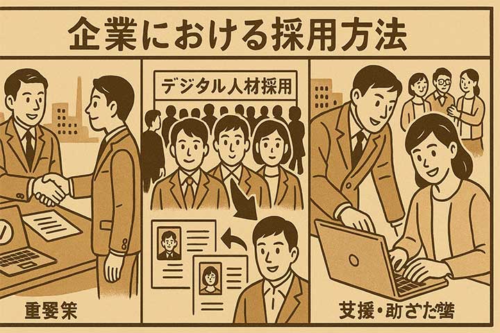 企業における採用方法